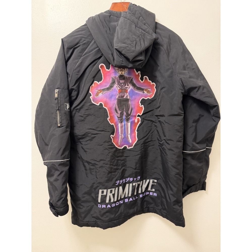 Primitive Dragon Ball Super Hooded Windbreaker Jacket Black Graphic Men's M
